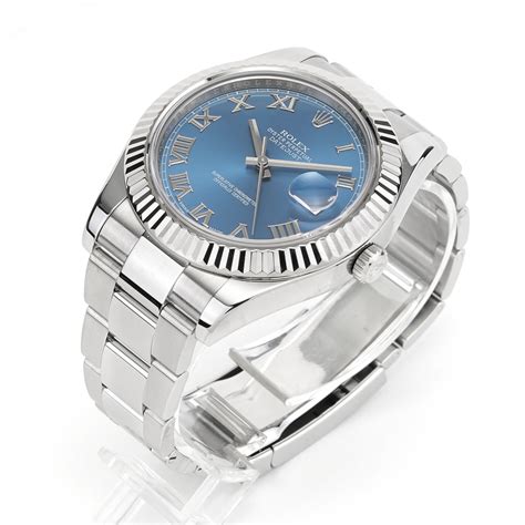 rolex datejust ii light blue dial|rolex datejust blue for sale.